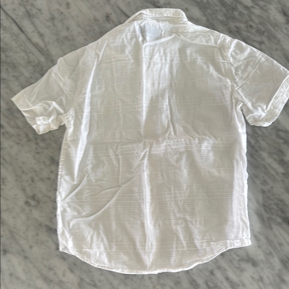 Old Navy White Short Sleeve Button-Up Shirt Medium Boys - Picture 7 of 7